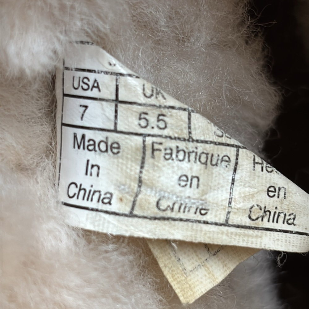 Tan Shearling Lined Boots With Multicolor Trim Sz… - image 6